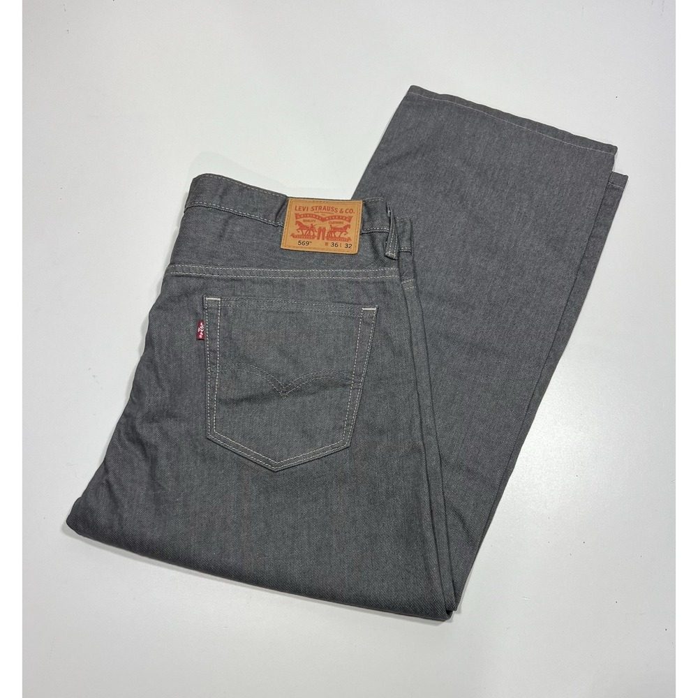 Levi‎ Strauss 569 Gray Denim Jeans Altered Jeans Check Photos For SIZE